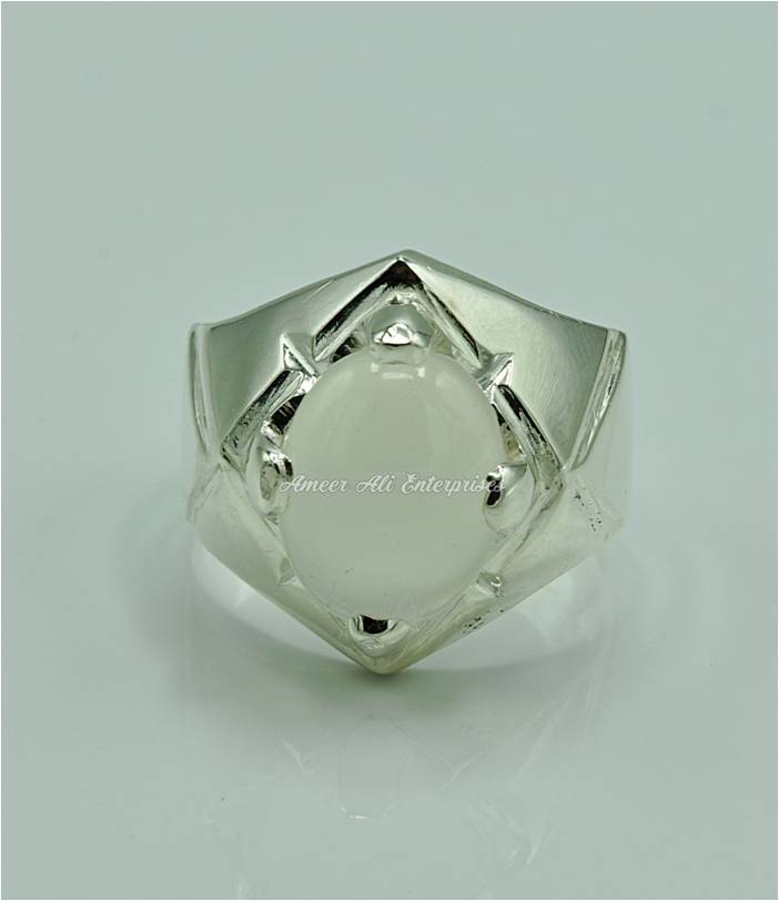 AAE 6868 Chandi Ring 925, Stone: Dur e Najaf