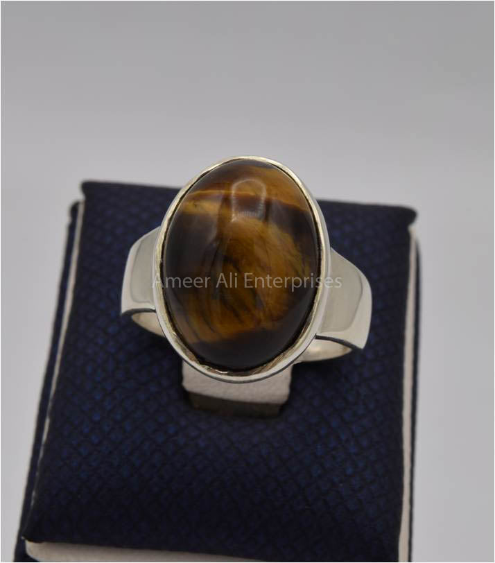 AAE 3553 Chandi Ring 925, Stone: Tiger's Eye