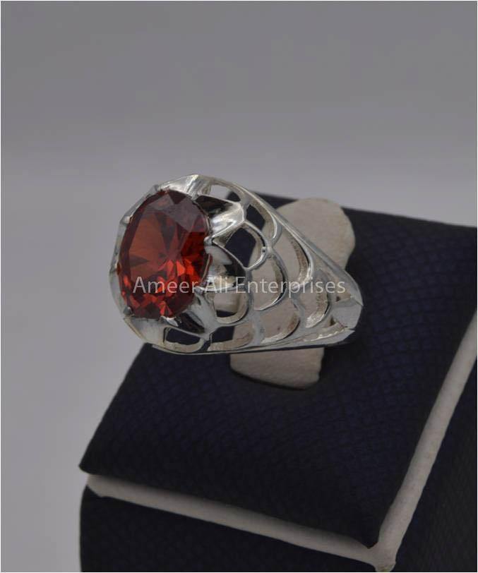 AAE 2242 Chandi Ring 925, Stone: Zircon - AmeerAliEnterprises