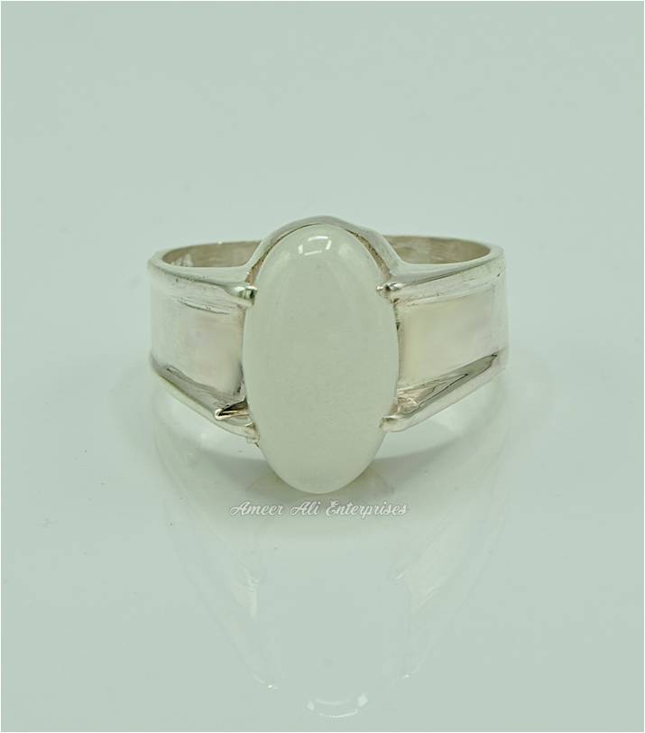 AAE 6912 Chandi Ring 925, Stone: Dur e Najaf