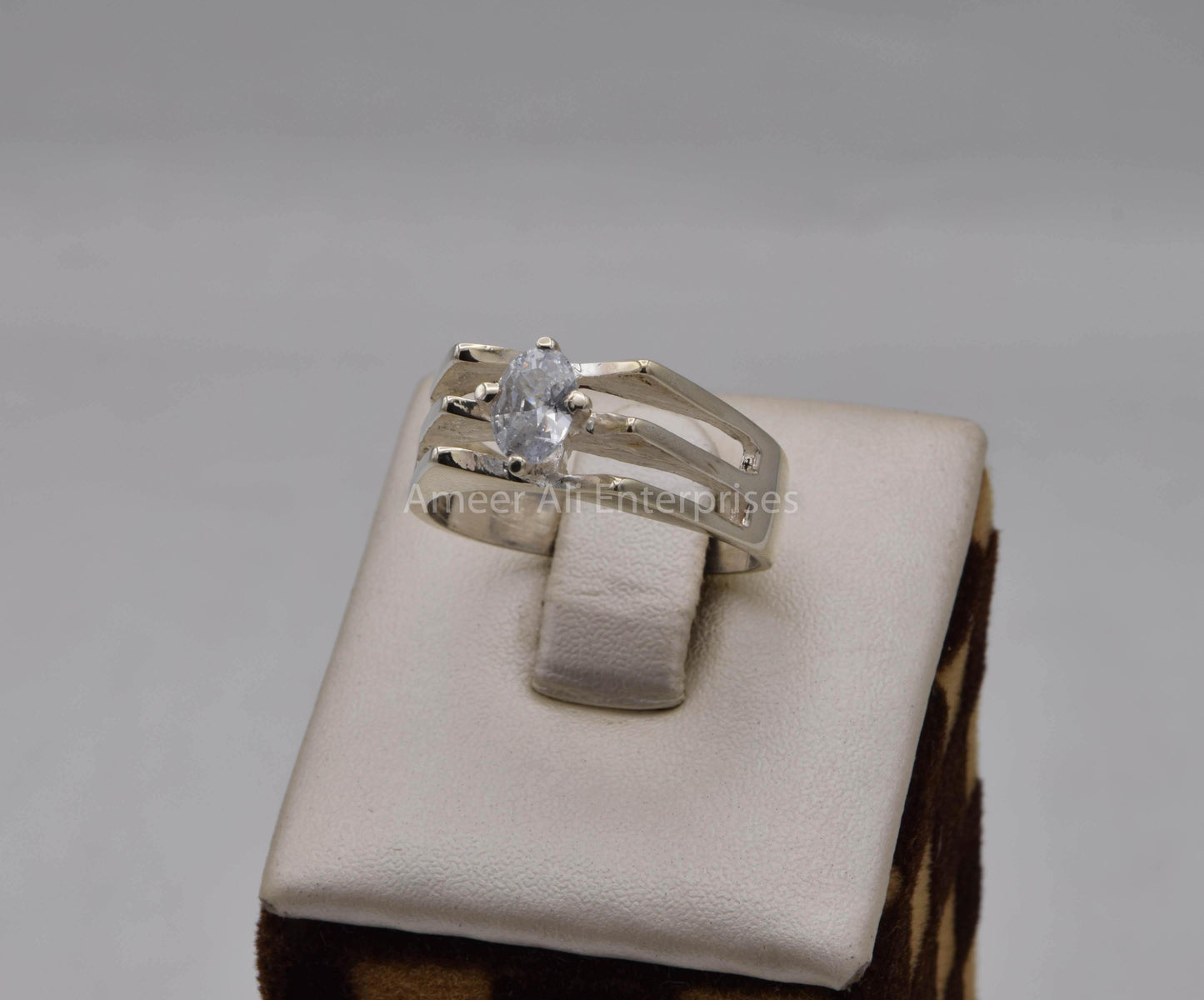 AAE 5702 Chandi Ring 925, Stone: Zircon - AmeerAliEnterprises