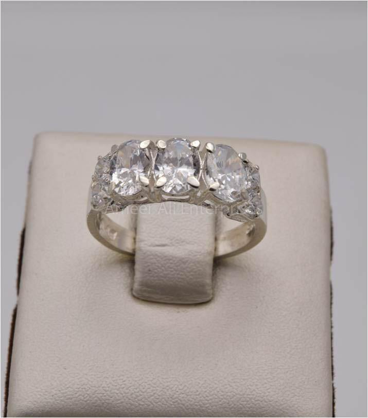 AAE 2527 Chandi Ring 925, Stone: Zircon - AmeerAliEnterprises