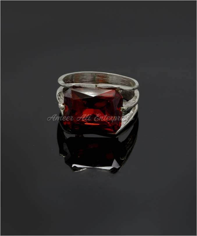 AAE 6103 CHANDI RING 925, STONE: ZIRCON - AmeerAliEnterprises