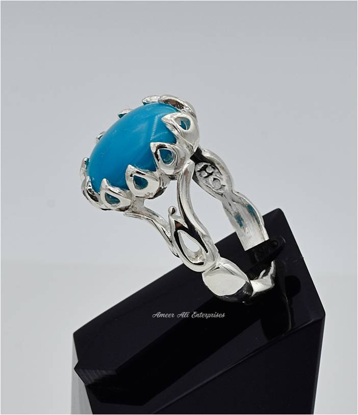 AAE 6587 Chandi Ring 925, Stone: Feroza