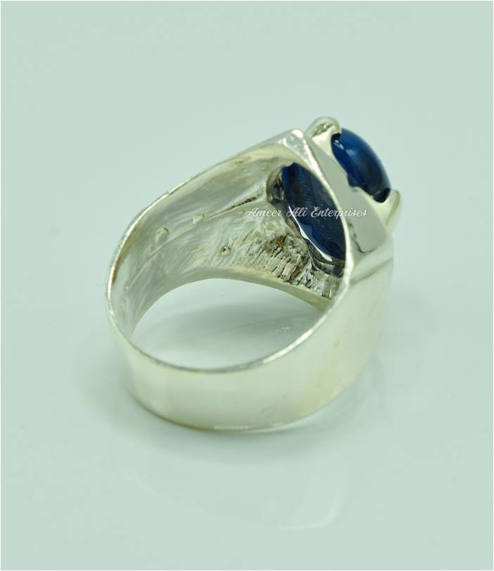 AAE 6552 Chandi Ring 925, Stone: Neelam Star