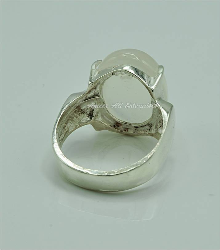 AAE 6859 Chandi Ring 925, Stone: Dur e Najaf