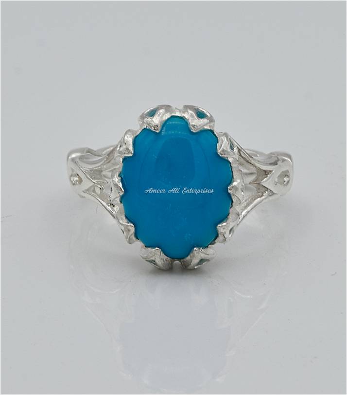 AAE 6587 Chandi Ring 925, Stone: Feroza