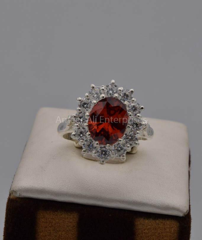 AAE 7526 Chandi Ring 925, Stone: Zircon - AmeerAliEnterprises