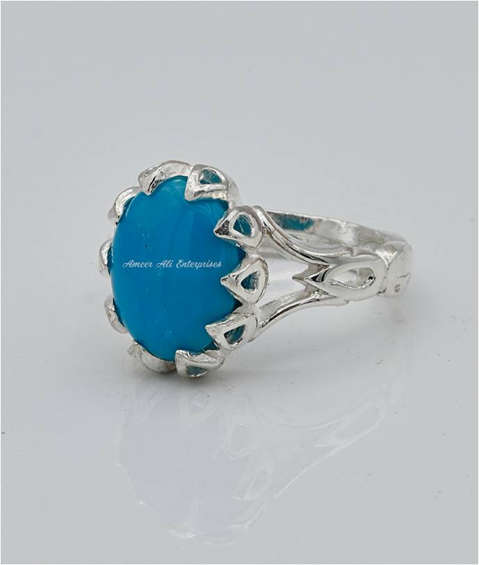 AAE 6587 Chandi Ring 925, Stone: Feroza