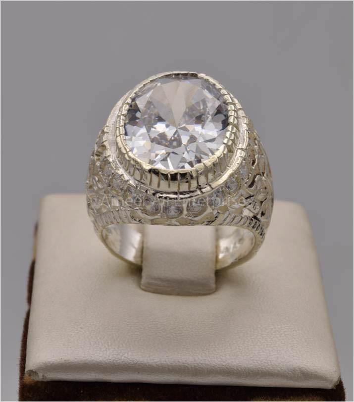 AAE 2483 Chandi Ring 925, Stone: Zircon - AmeerAliEnterprises