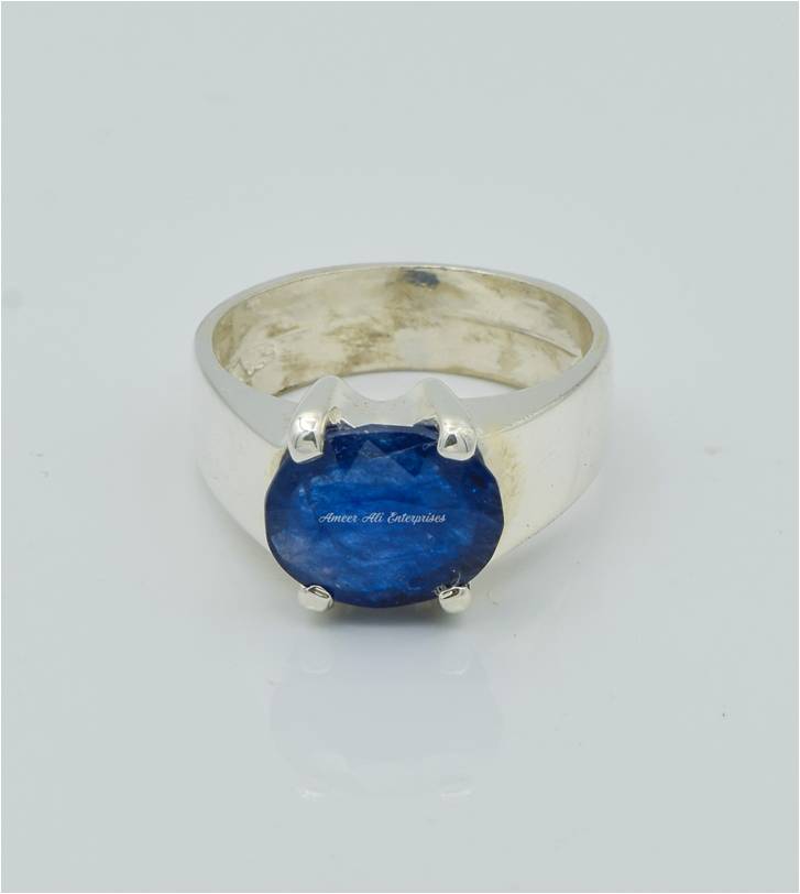 AAE 6255 Chandi Ring 925, Stone: Neelam