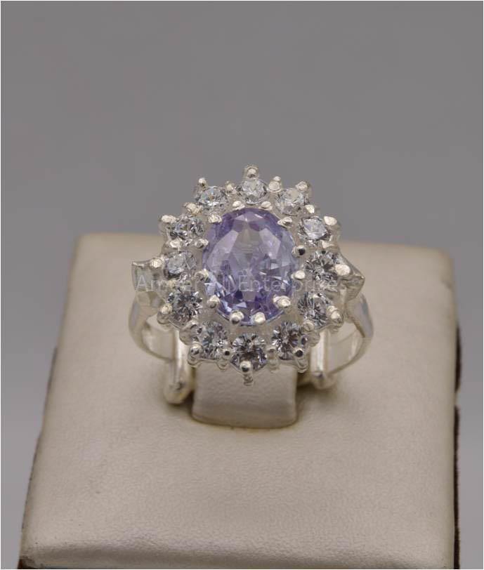 AAE 2412 Chandi Ring 925, Stone: Zircon - AmeerAliEnterprises