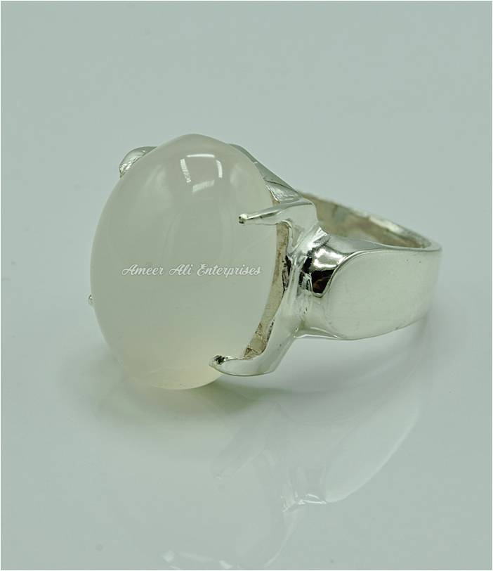 AAE 6859 Chandi Ring 925, Stone: Dur e Najaf