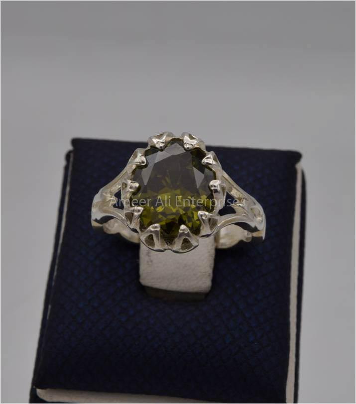 AAE 5629 Chandi Ring 925, Stone: Zircon - AmeerAliEnterprises