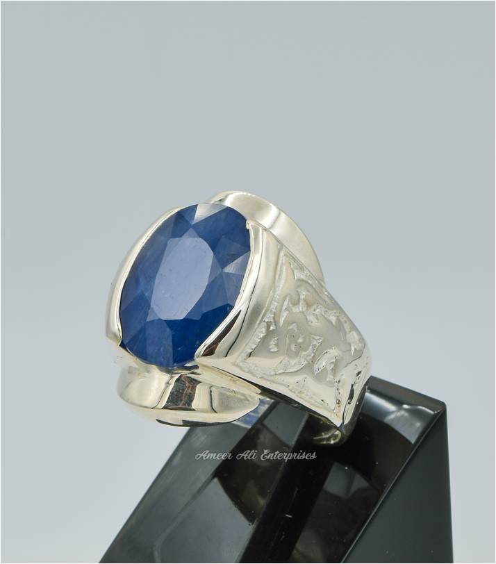 AAE 6293 Chandi Ring 925, Stone: Neelam
