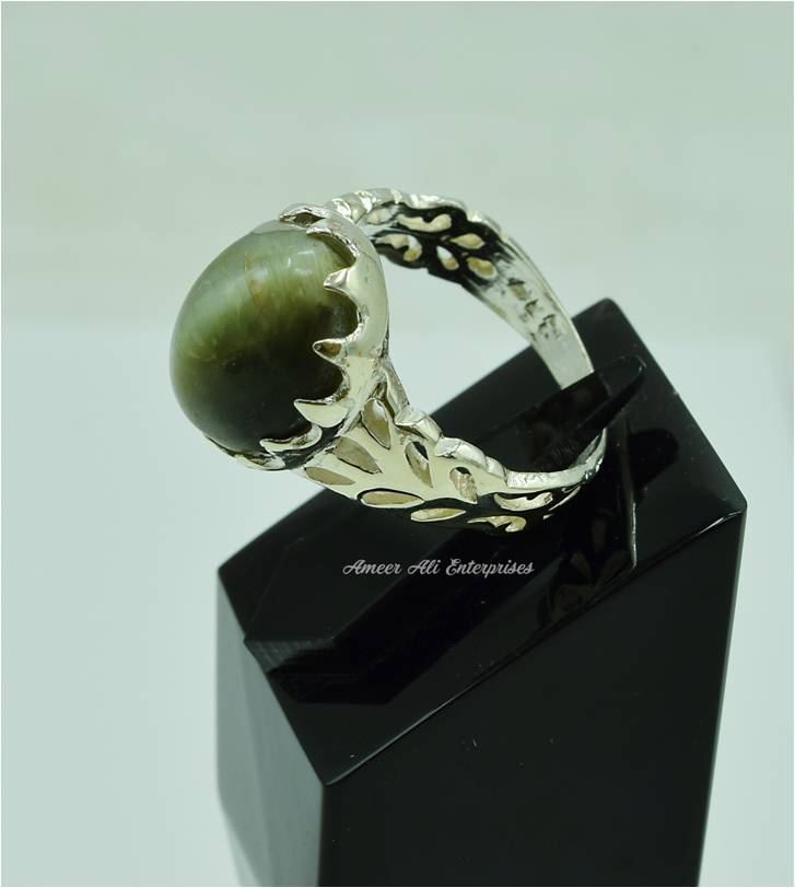 AAE 6553 Chandi Ring 925, Stone: Cat's Eye