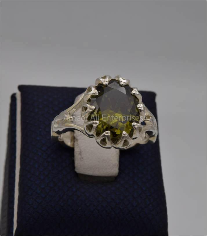 AAE 5629 Chandi Ring 925, Stone: Zircon - AmeerAliEnterprises