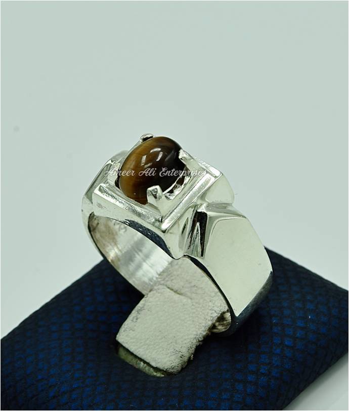AAE 6870 Chandi Ring 925, Stone: Tiger's Eye