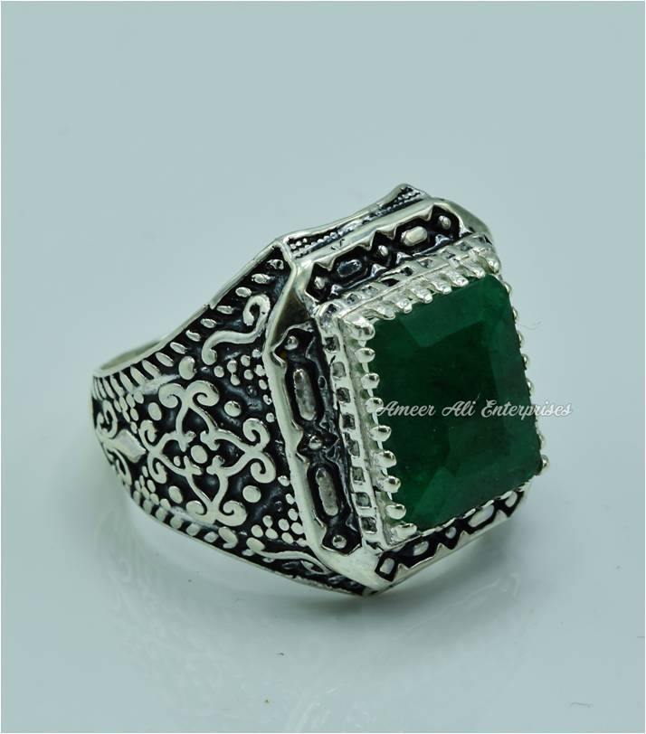 AAE 6718 Chandi Ring 925, Stone: Onyx - AmeerAliEnterprises