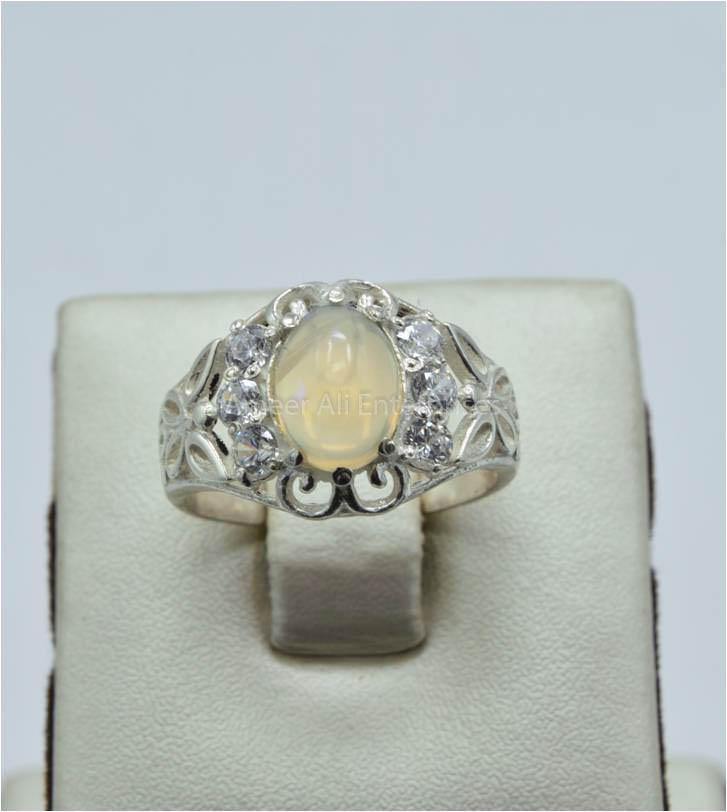 AAE 5930 Chandi Ring 925, Stone: Opal - AmeerAliEnterprises