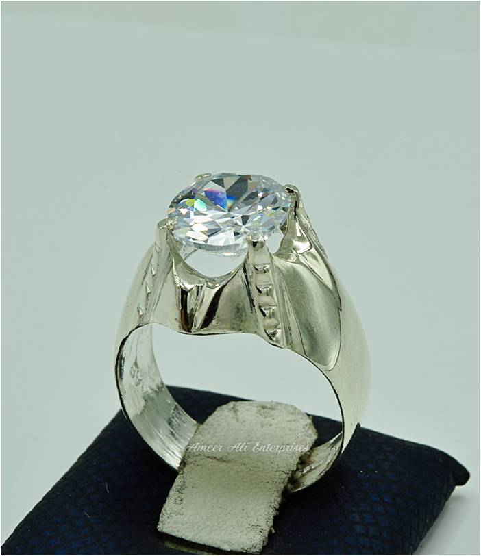 AAE 6906 CHANDI RING 925, STONE: ZIRCON