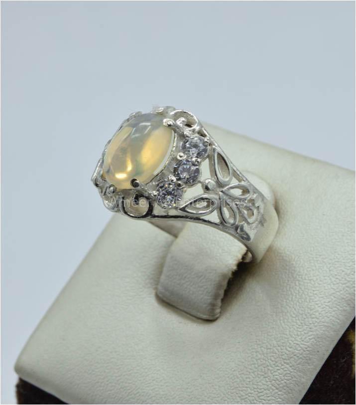AAE 5930 Chandi Ring 925, Stone: Opal - AmeerAliEnterprises