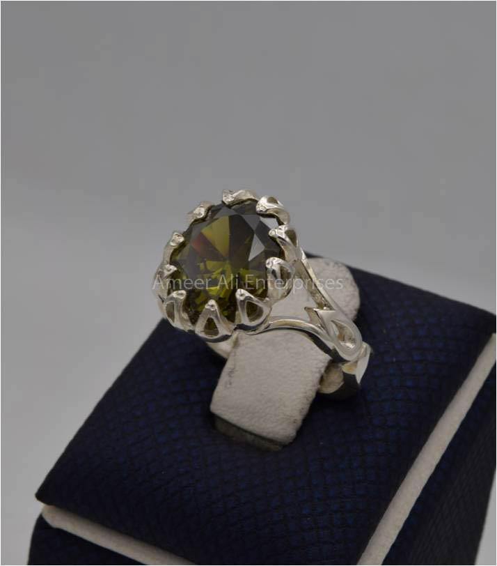 AAE 5629 Chandi Ring 925, Stone: Zircon - AmeerAliEnterprises