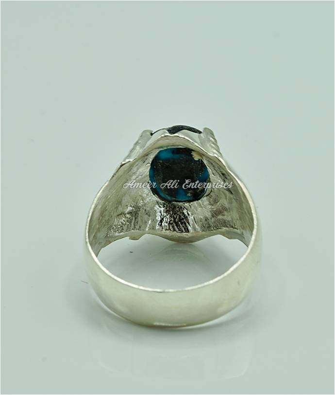 AAE 6845 Chandi Ring 925, Stone: Shajri Feroza
