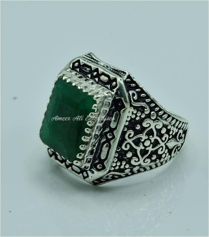 AAE 6718 Chandi Ring 925, Stone: Onyx - AmeerAliEnterprises
