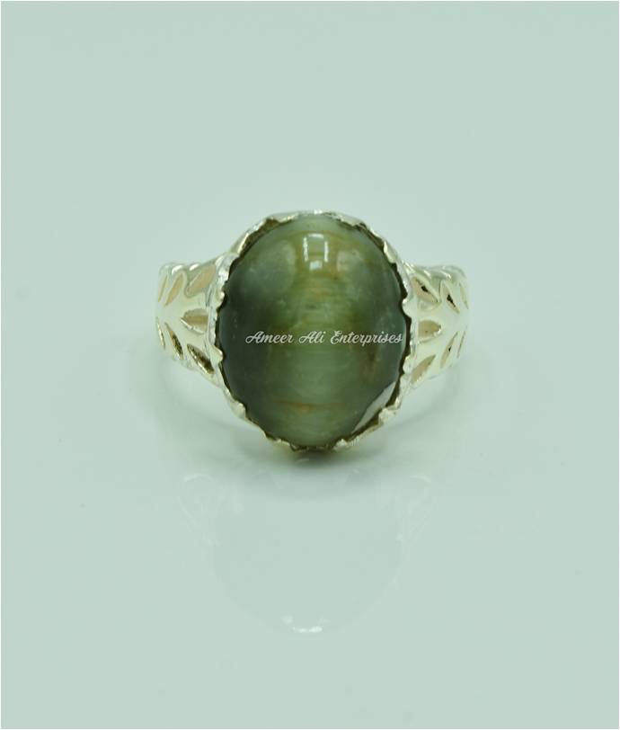 AAE 6553 Chandi Ring 925, Stone: Cat's Eye