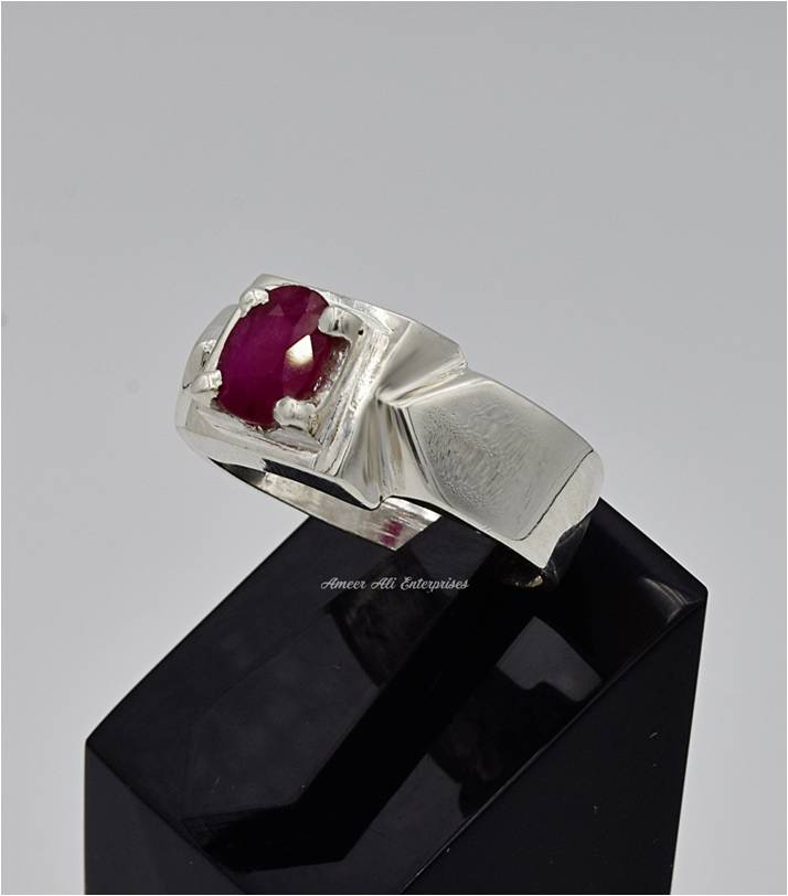 AAE 6574 Chandi Ring 925, Stone: Ruby