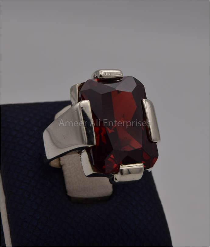 AAE 1803 Chandi Ring 925, Stone: Zircon - AmeerAliEnterprises