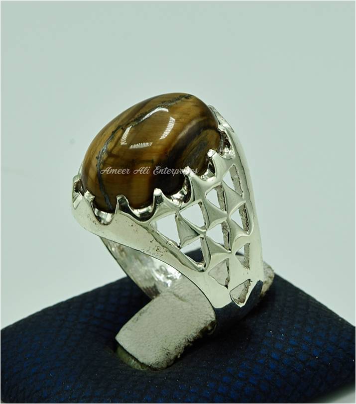 AAE 3557 Chandi Ring 925, Stone: Tiger's Eye