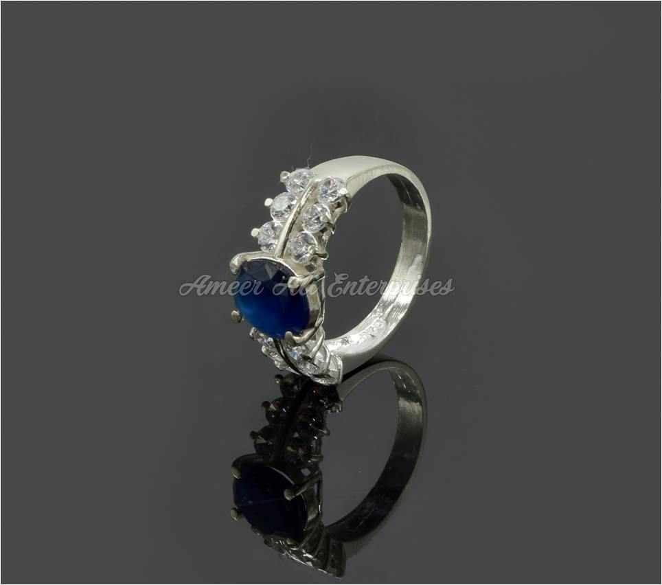 AAE 6110 Chandi Ring 925, Stone: Zircon - AmeerAliEnterprises