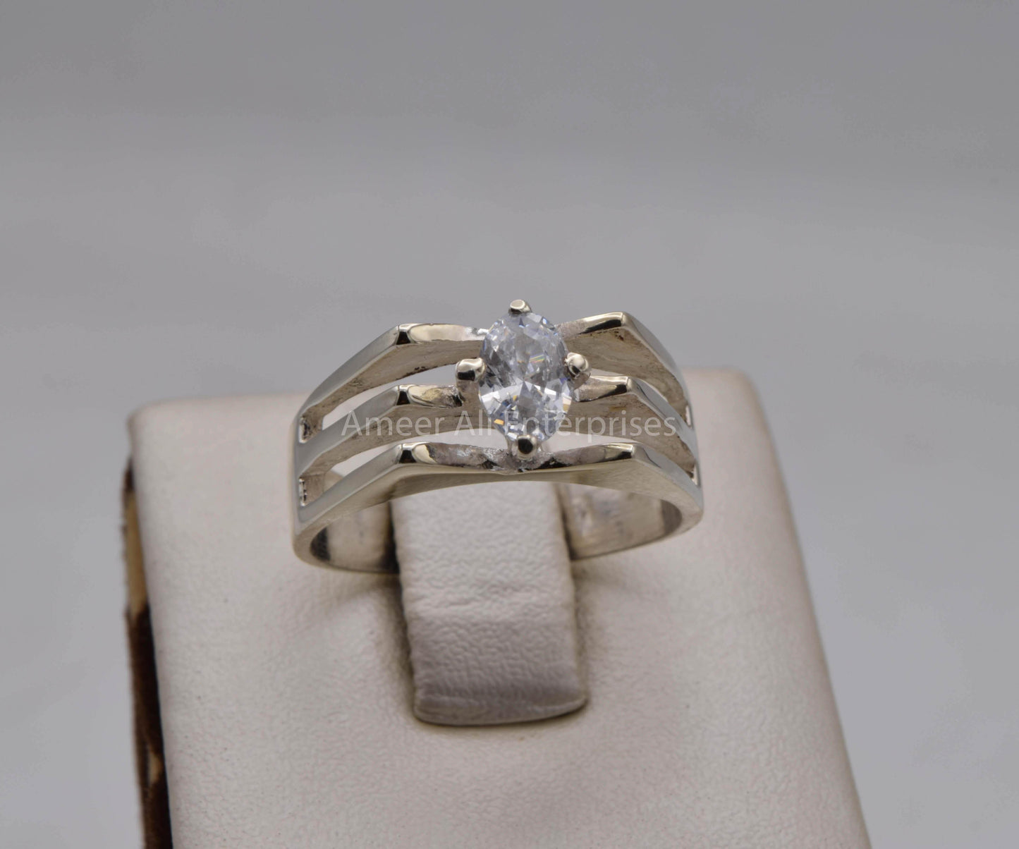 AAE 5702 Chandi Ring 925, Stone: Zircon - AmeerAliEnterprises
