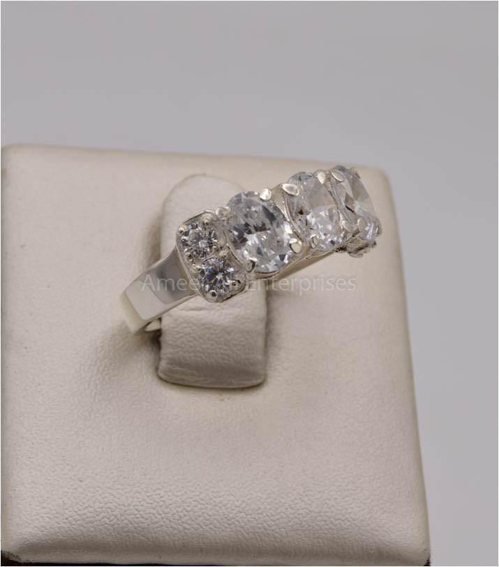 AAE 2527 Chandi Ring 925, Stone: Zircon - AmeerAliEnterprises