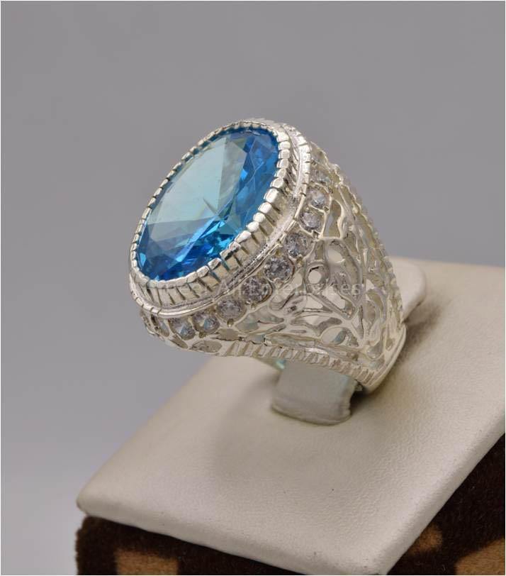 AAE 7522 Chandi Ring 925, Stone: Zircon - AmeerAliEnterprises