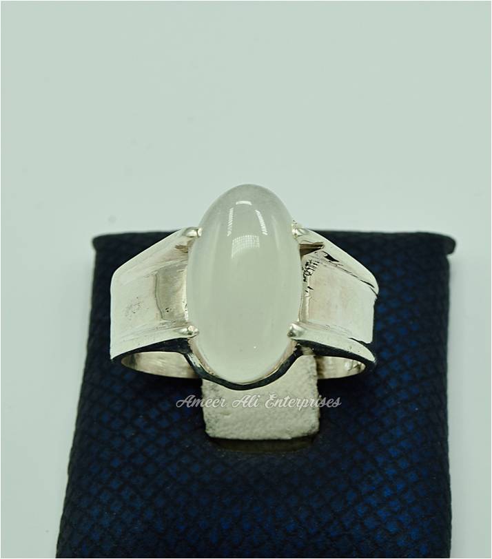 AAE 6912 Chandi Ring 925, Stone: Dur e Najaf