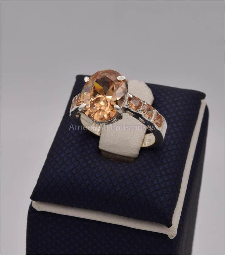 AAE 5502 Chandi Ring 925, Stone: Zircon - AmeerAliEnterprises