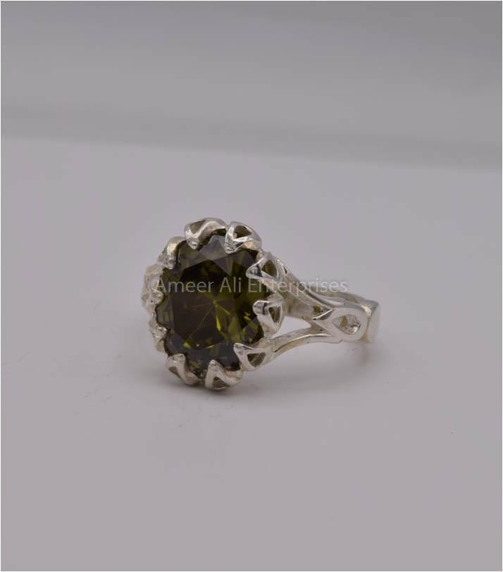 AAE 5629 Chandi Ring 925, Stone: Zircon - AmeerAliEnterprises