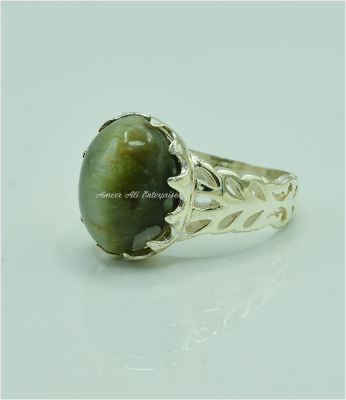 AAE 6553 Chandi Ring 925, Stone: Cat's Eye