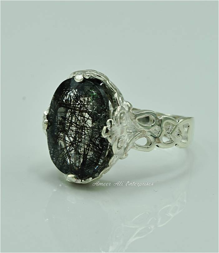 AAE 6897 Chandi Ring 925, Stone: Moh e Najaf