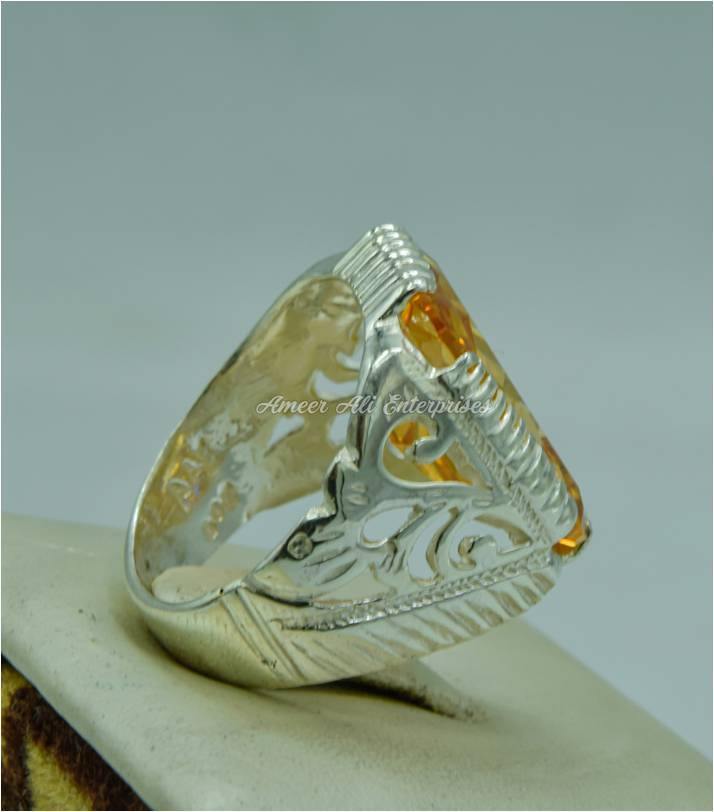 AAE 1824 Chandi Ring 925, Stone: Zircon - AmeerAliEnterprises