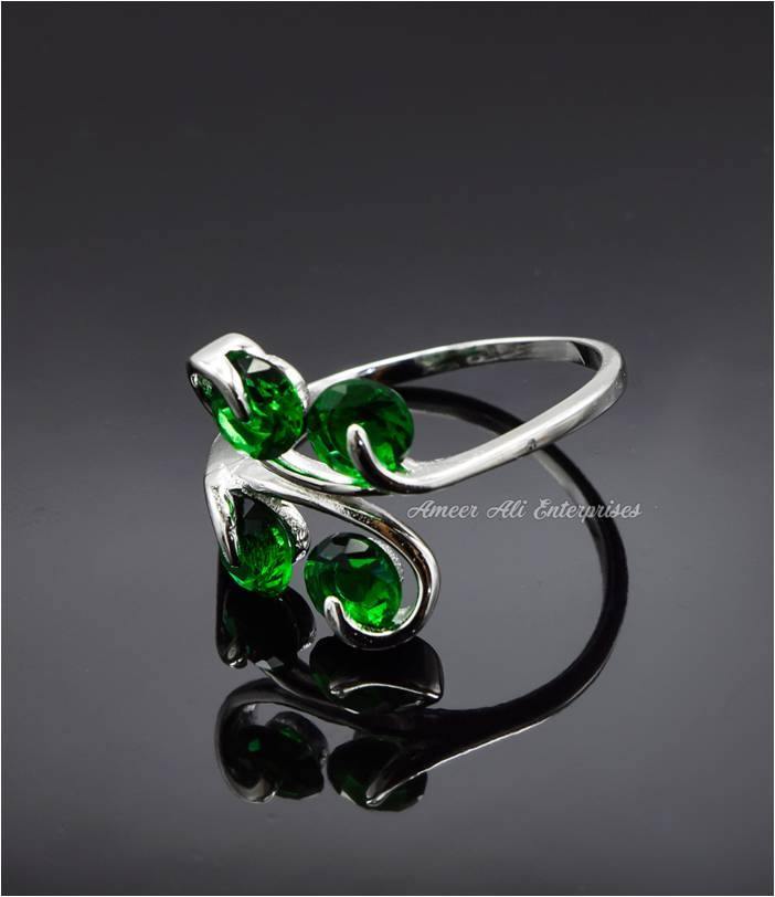AAE 6748 Chandi Ring 925, Stone: Zircon - AmeerAliEnterprises