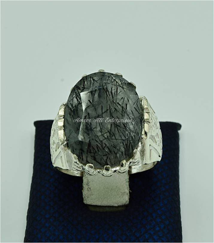 AAE 6898 Chandi Ring 925, Stone: Moh e Najaf