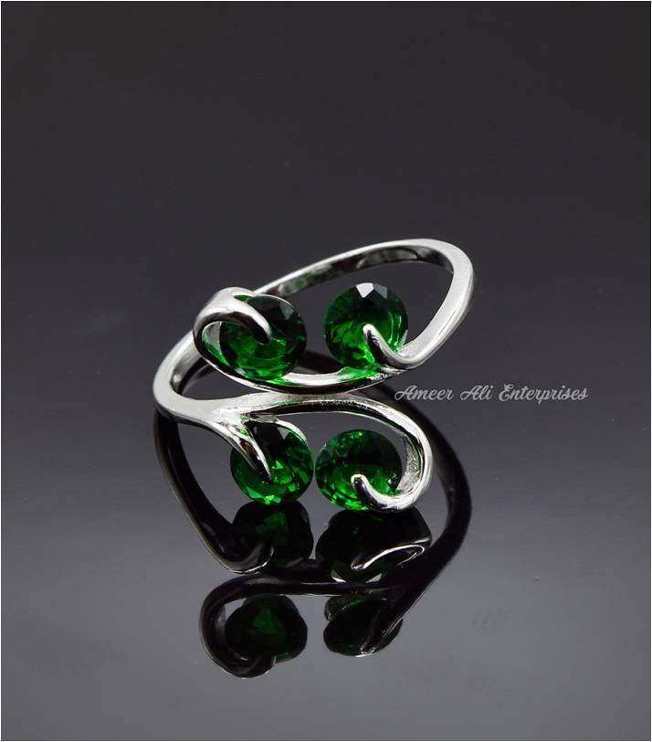 AAE 6748 Chandi Ring 925, Stone: Zircon - AmeerAliEnterprises