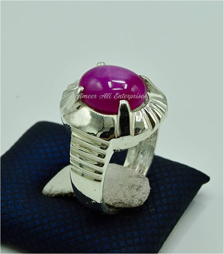 AAE 6861 Chandi Ring 925, Stone: Ruby Star