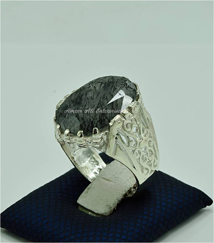 AAE 6898 Chandi Ring 925, Stone: Moh e Najaf