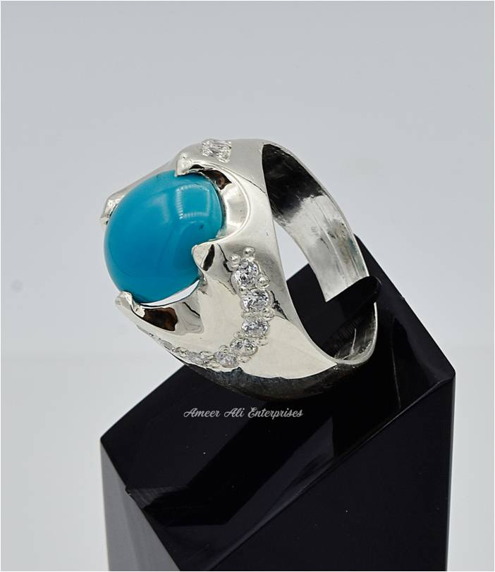 AAE 6614 Chandi Ring 925, Stone: Feroza