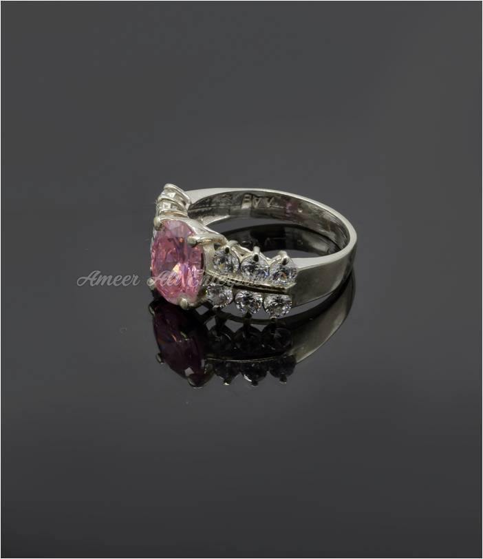 AAE 6118 Chandi Ring 925, Stone: Zircon - AmeerAliEnterprises
